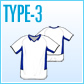 サッカーユニフォームシャツTYPE-3