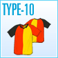 サッカーユニフォームシャツTYPE-10