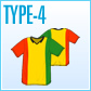 サッカーユニフォームシャツTYPE-4