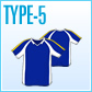 サッカーユニフォームシャツTYPE-5
