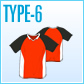 サッカーユニフォームシャツTYPE-6