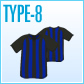 サッカーユニフォームシャツTYPE-8